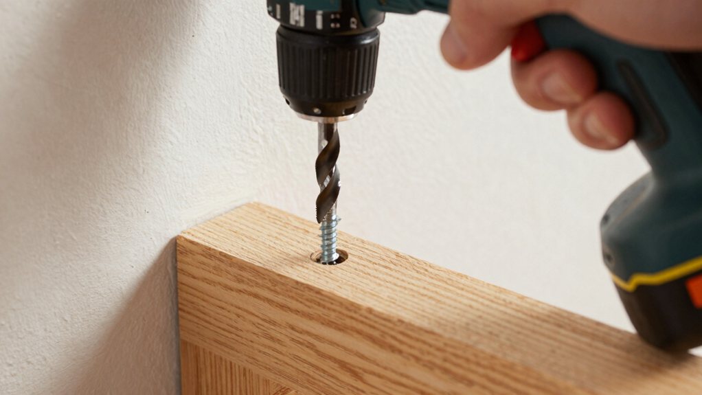 anchor desk to studs