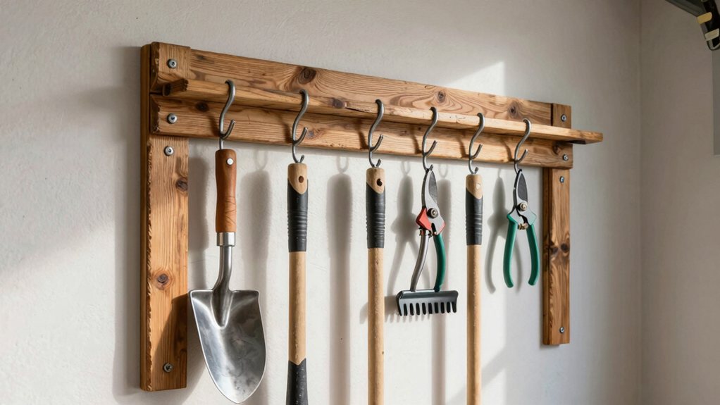 attach rack to studs securely