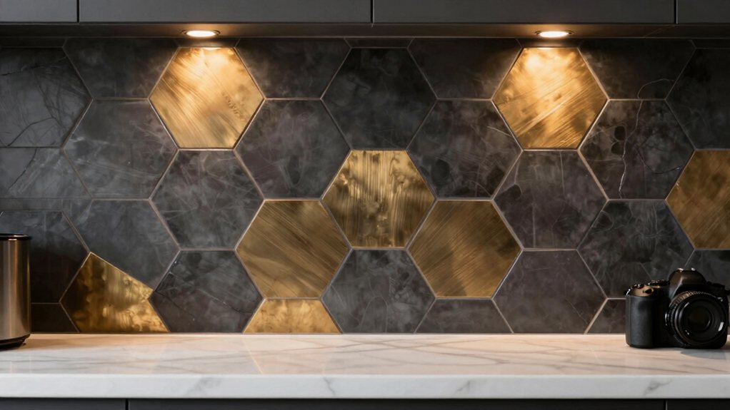 bold hexagonal textured tile