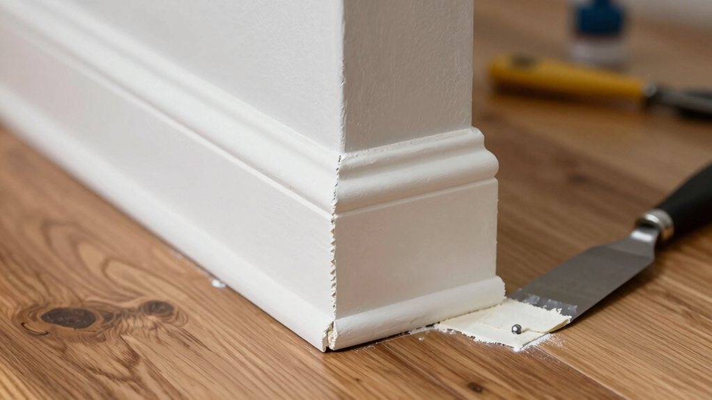caulk sand trim finish