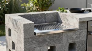 cinder block outdoor kitchen