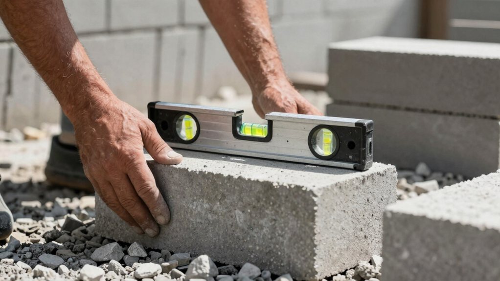 concrete block wall construction