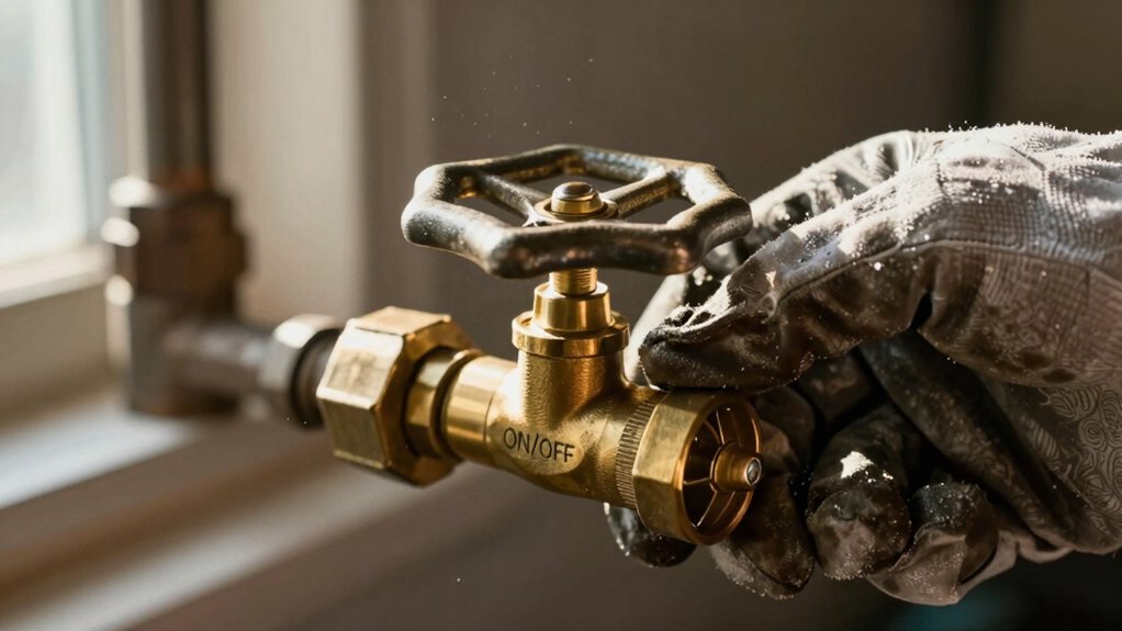 confirm gas valve evacuate