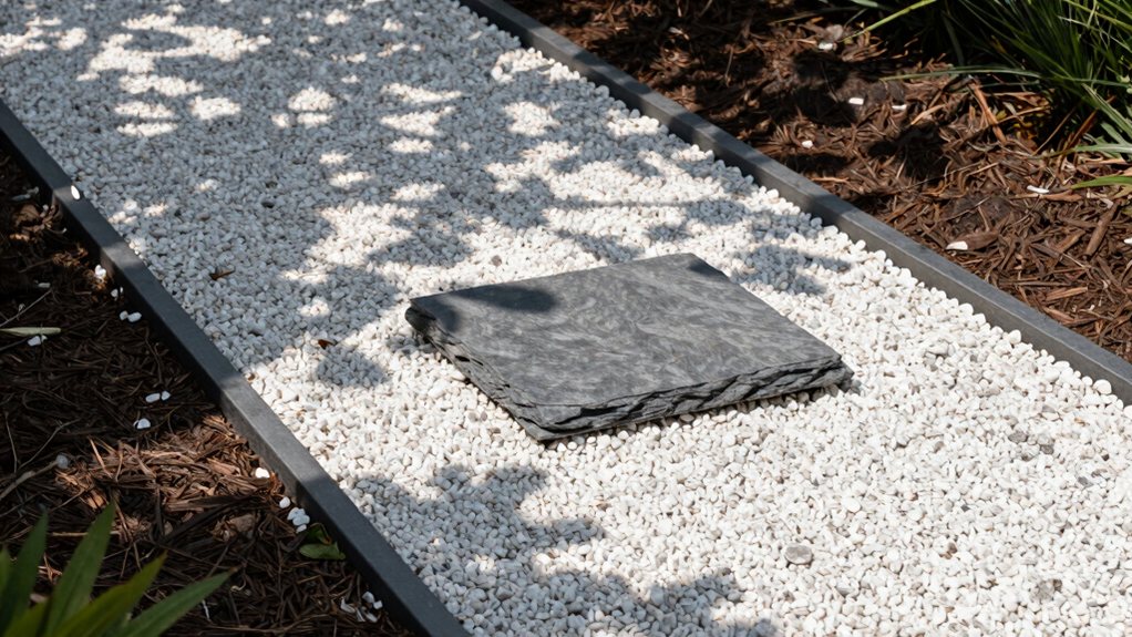 contain gravel with edging