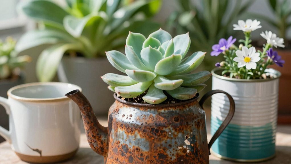 creative upcycled garden planters