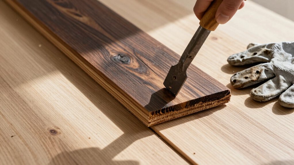 cut tongue glue finish