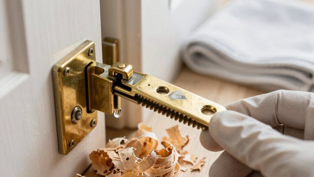 disassemble clean lubricate latch