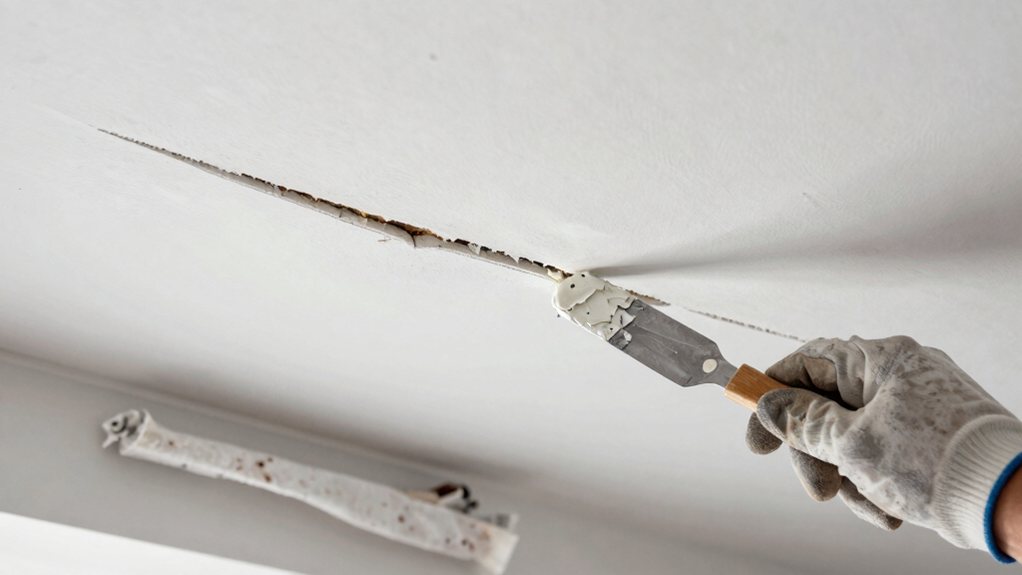 diy ceiling crack repair