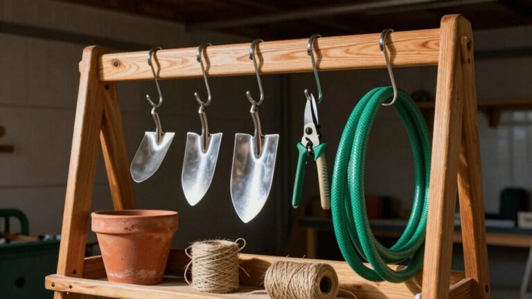 diy garden tool rack