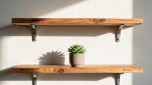 diy hidden bracket shelves