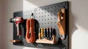 diy pegboard wall organizer