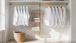 diy shelves double rods
