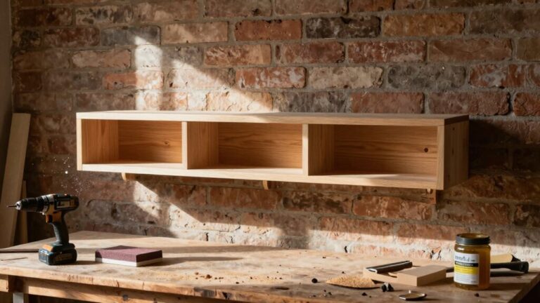 diy wooden floating stand