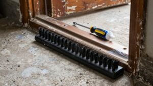 door threshold and sweep