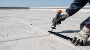 flat roof sealant application