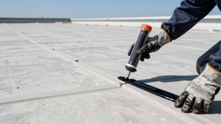 flat roof sealant application