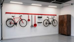 garage painting storage lighting