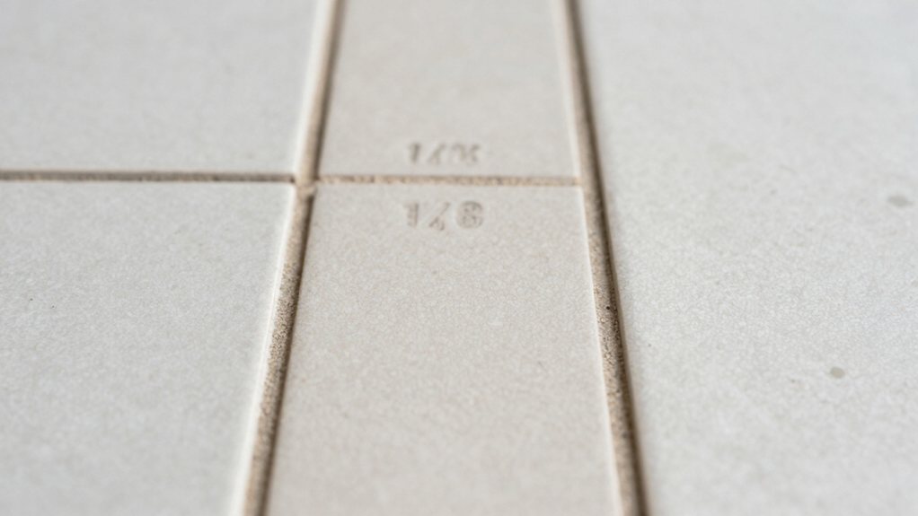 grout joints one eighth recommended