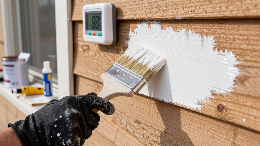 ideal painting temperature range