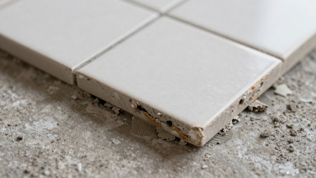 identify tile adhesive problems