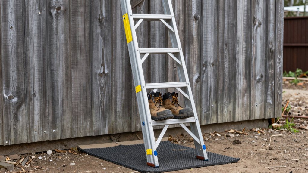 level ladder maintain contact