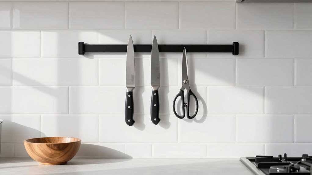 magnetic knife strip installation