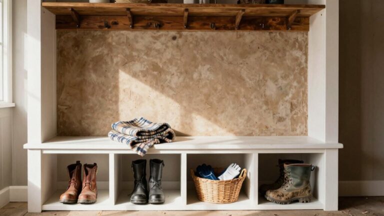 mudroom bench with cubbies