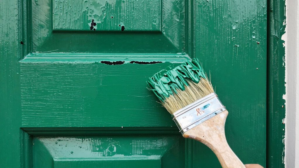 painted front door transformation