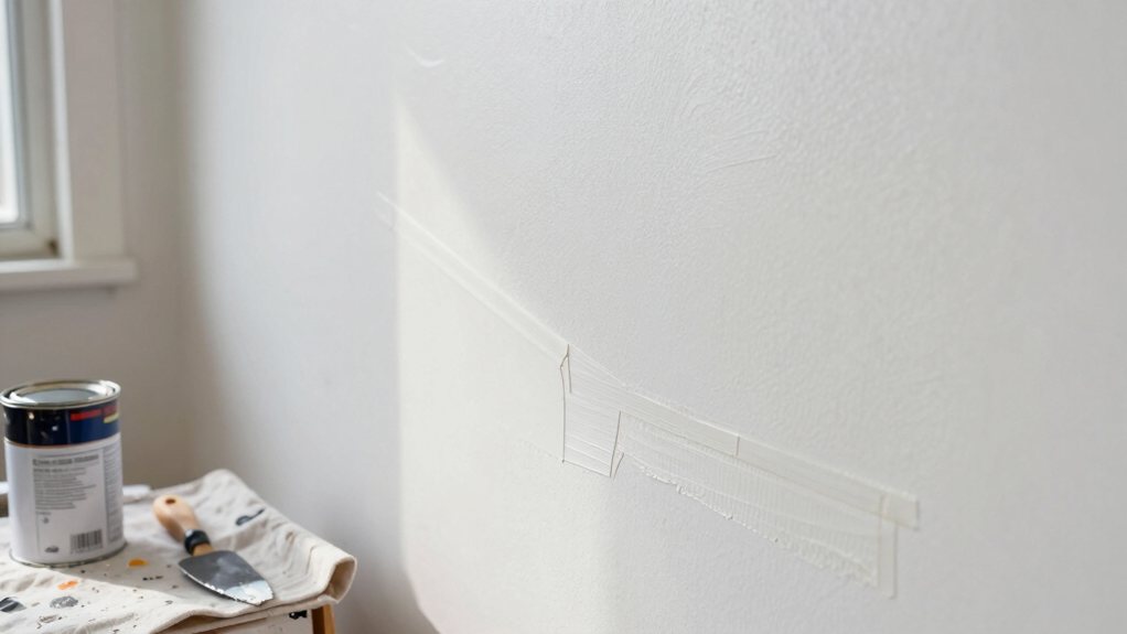 patch sand paint wall