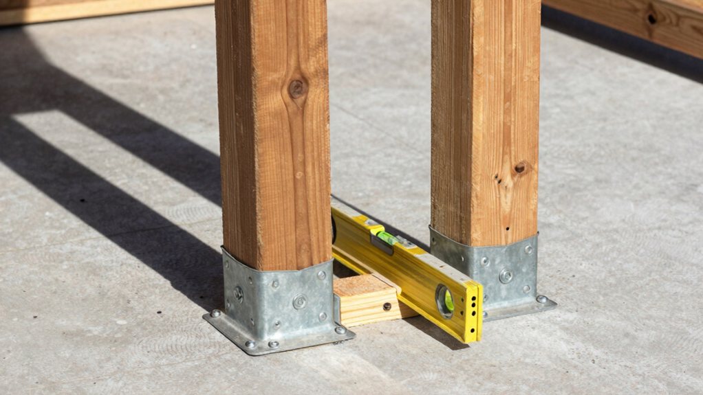 plumb brace secure posts