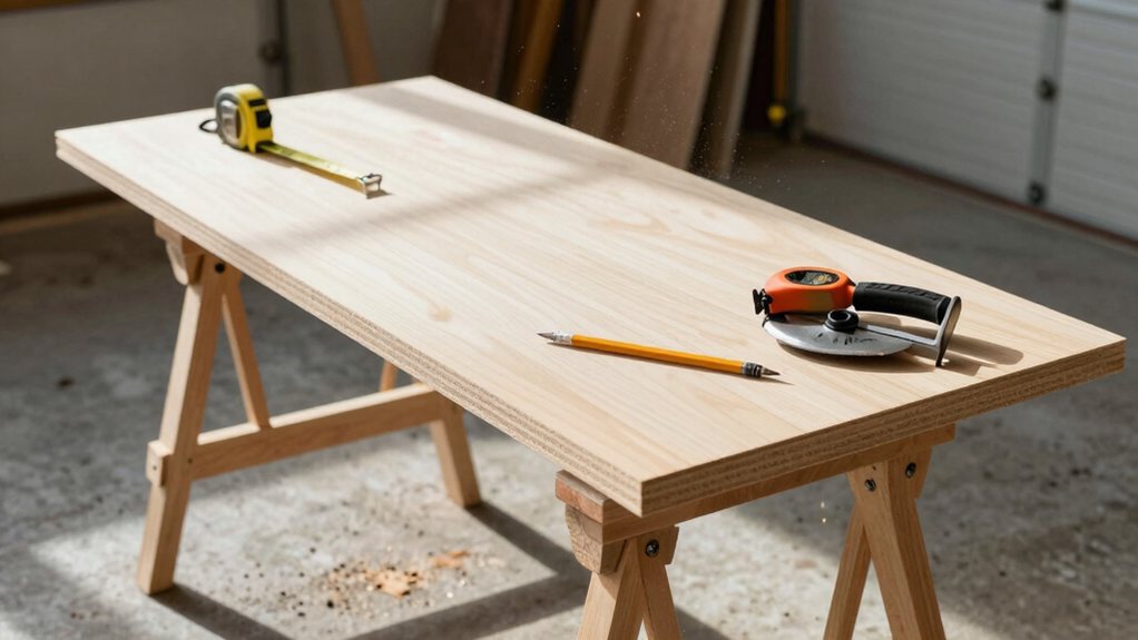 plywood tools glue nails