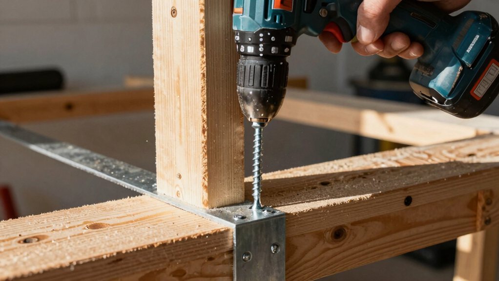 pre drilled lag bolt braces