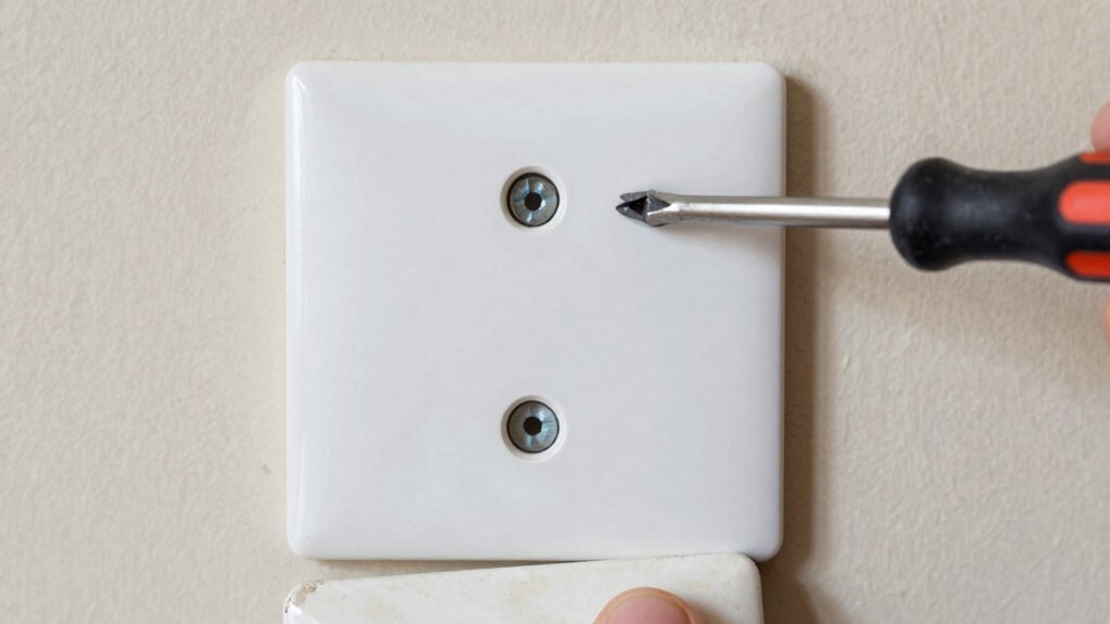 press switch cross tighten screws