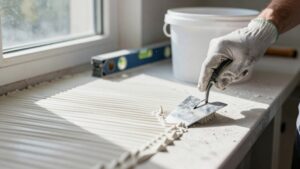 professional kitchen tile preparation