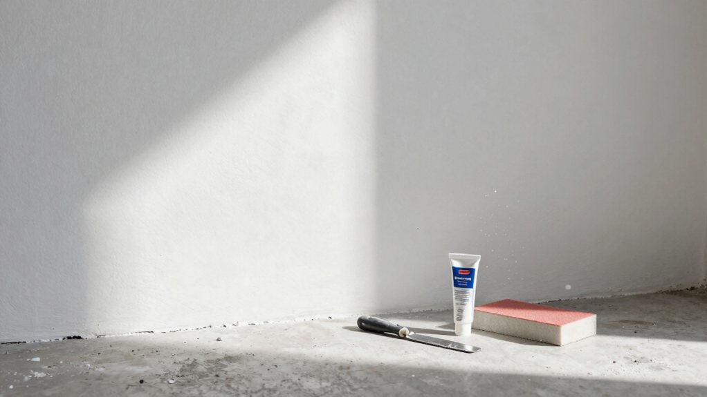 putty knife sandpaper spackle patch