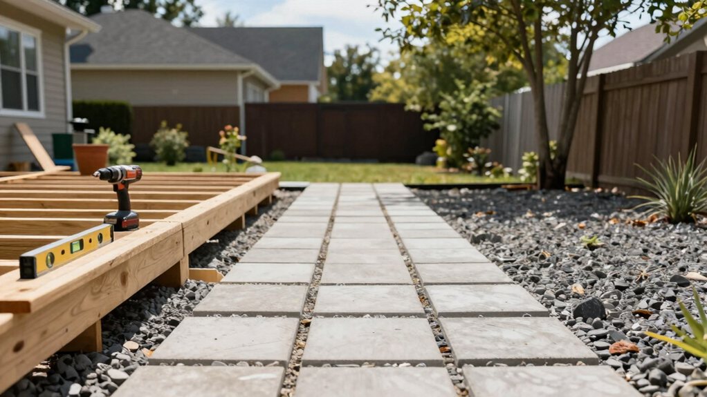 raised deck or patio