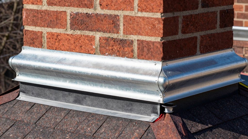 reglet embedded mortared step flashing