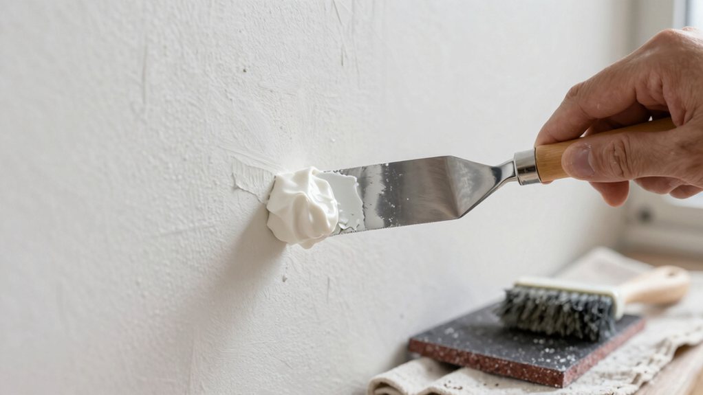 repairing doorknob drywall dents
