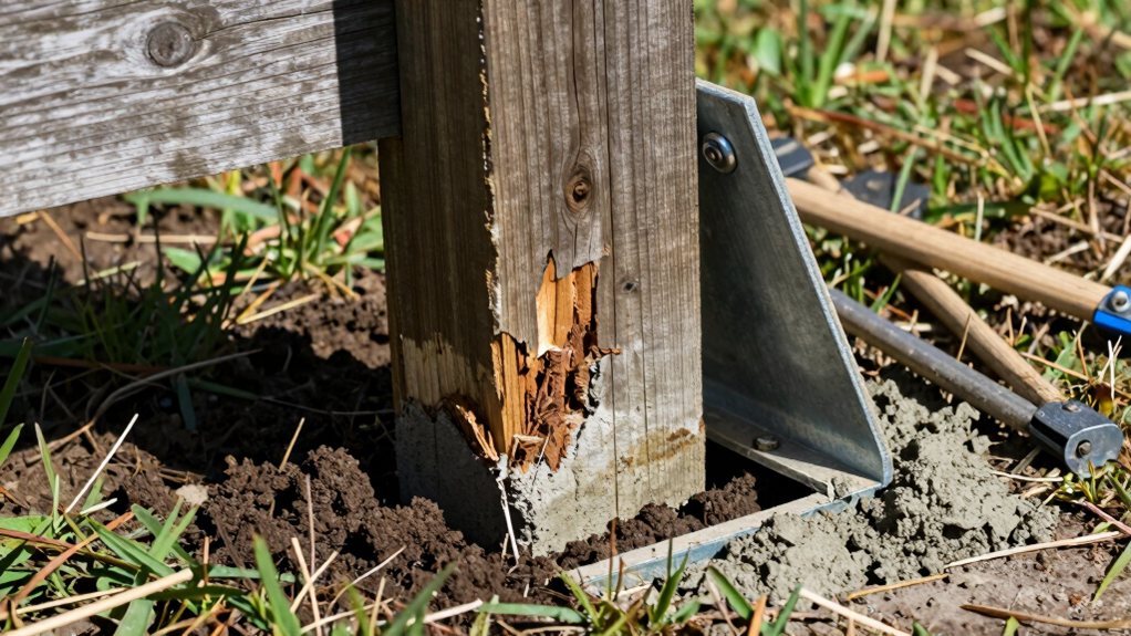 rot loose soil concrete