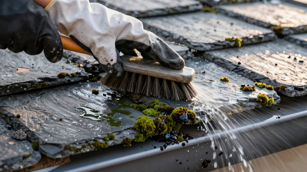 safely remove roof growth