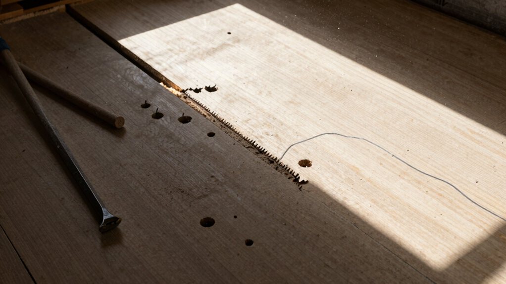 screw joists level dips