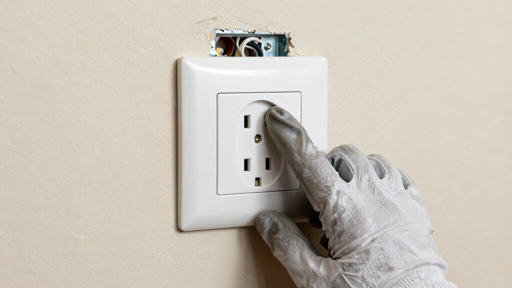 secure outlet with slack