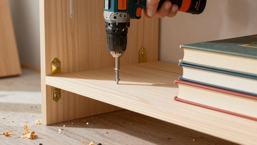 secure shelves with reinforcements