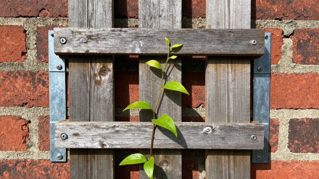 secure trellis into studs