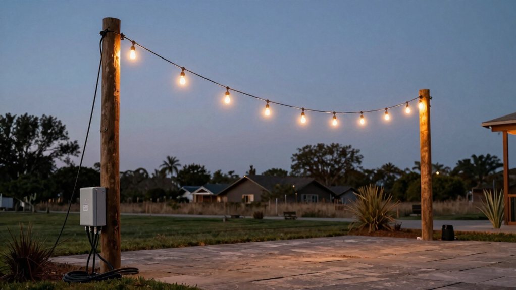 secure weatherproof gfci powered lights