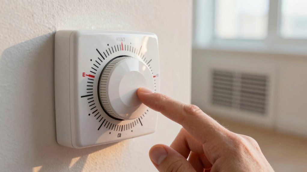 set thermostat to heat