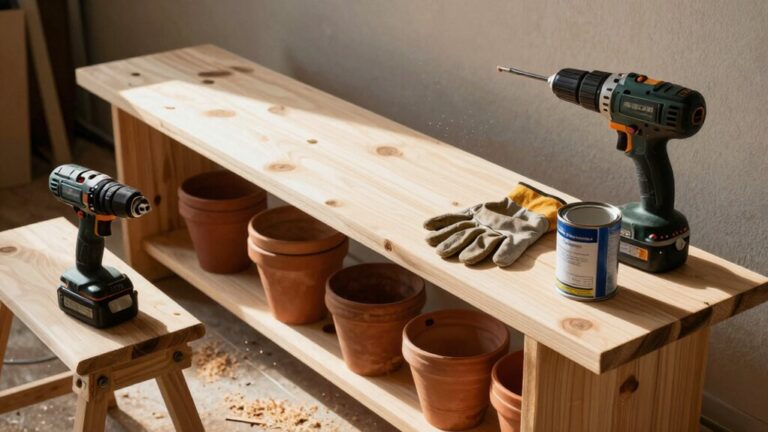 simple garden storage bench