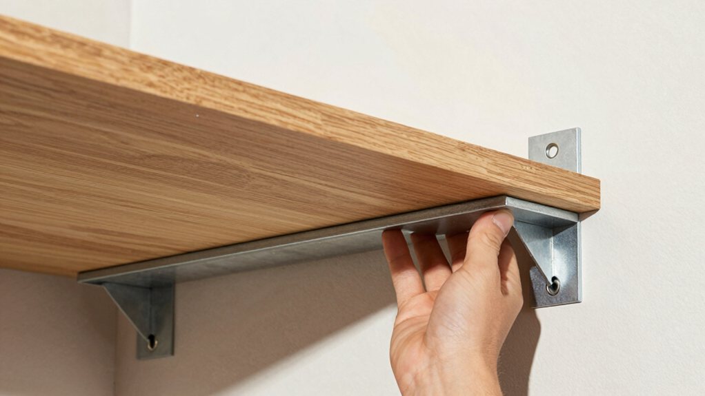 slide shelf onto rods