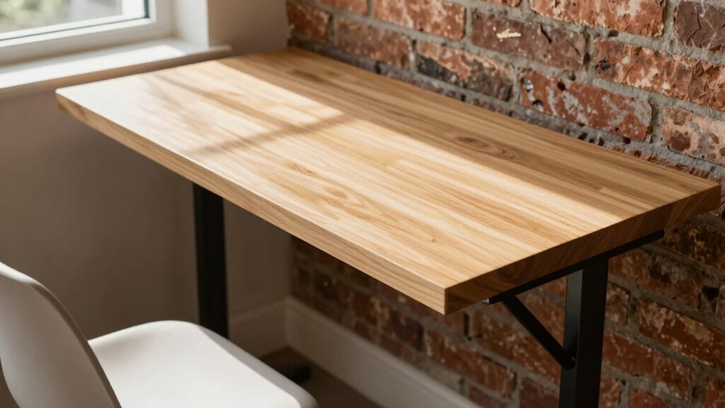 space saving wall mounted desk project