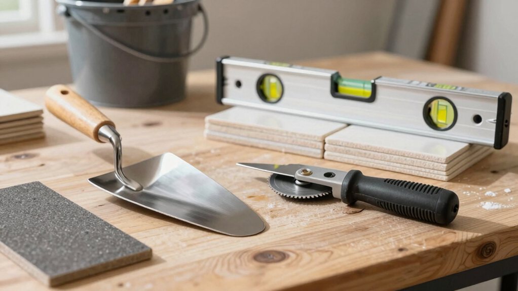 spacers trowel cutter level